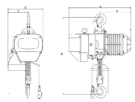 Electric Chain Hoist Single Speed 500kg 5Ton